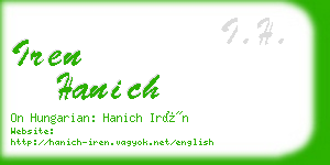 iren hanich business card